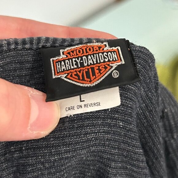 Vintage 90s Gray Harley Tee - Picture 4 of 6